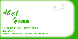 abel hemm business card