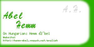 abel hemm business card